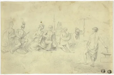 Assembly of Gods and Goddesses on Mount Olympus by Unknown artist, n.d.