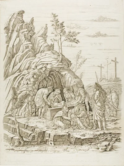 The Entombment by Andrea Mantegna, 1485/90, possibly printed in the 18th century