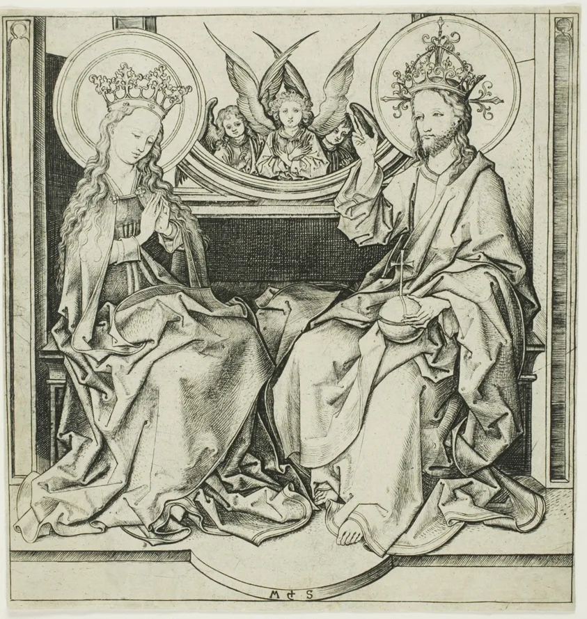 Christ Blessing the Virgin by Martin Schongauer, c. 1476