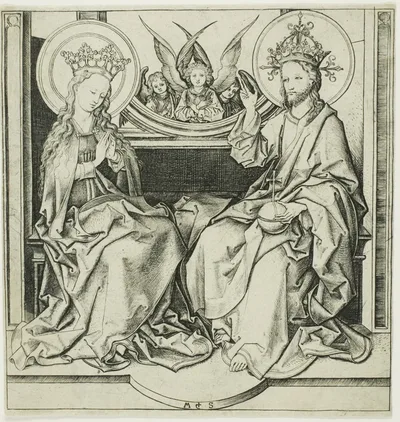 Christ Blessing the Virgin by Martin Schongauer, c. 1476