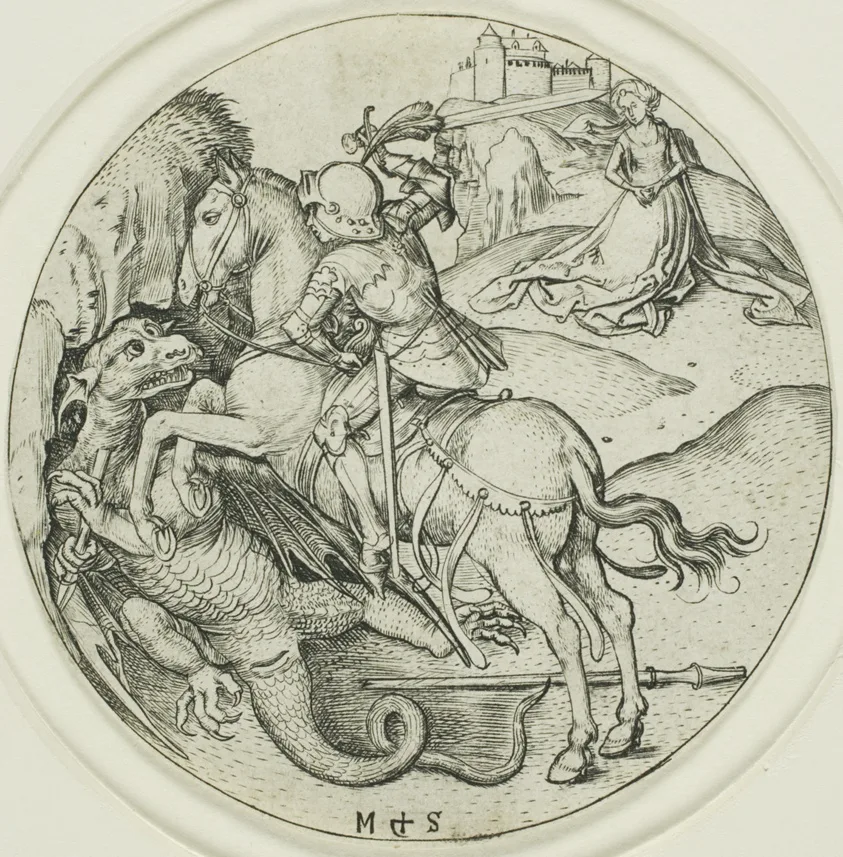 Saint George by Martin Schongauer, 1469/82