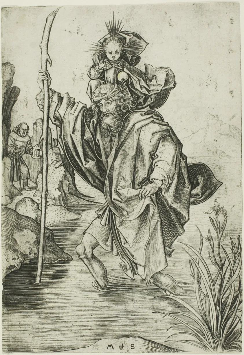 St. Christopher by Martin Schongauer, c. 1475