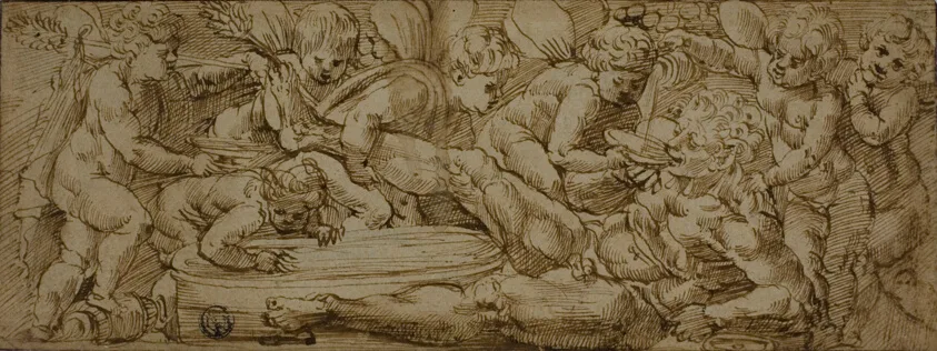 Bacchanale with Putti by Enea Salmeggia, c. 1560