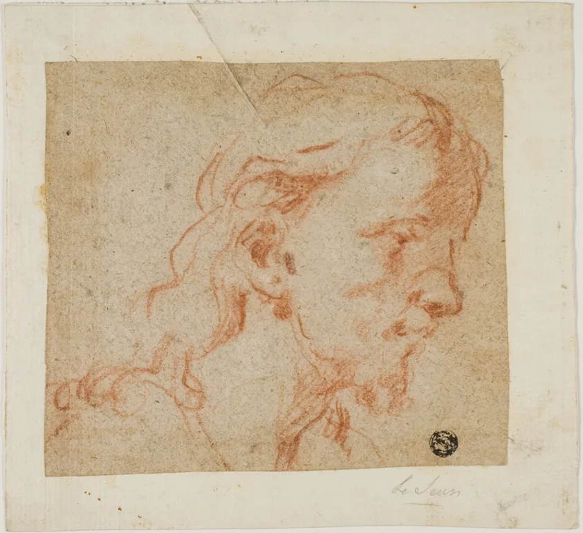 Head of Christ, in Three-Quarter Profile, to Right by Giovanni Antonio Guardi, n.d.