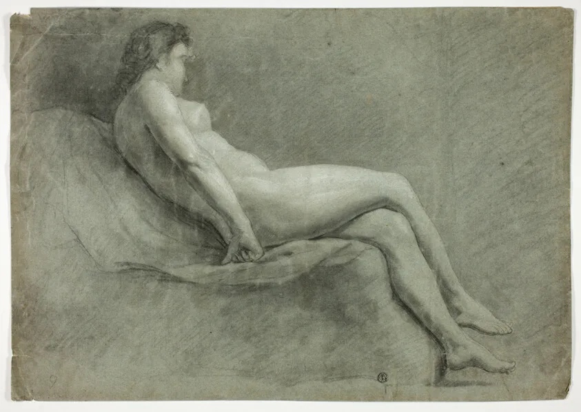 Reclining Academic Female Nude by Unknown, n.d.
