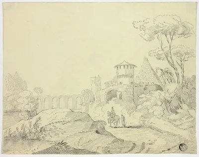Outside of Porta Metella, Rome by Unknown, n.d.