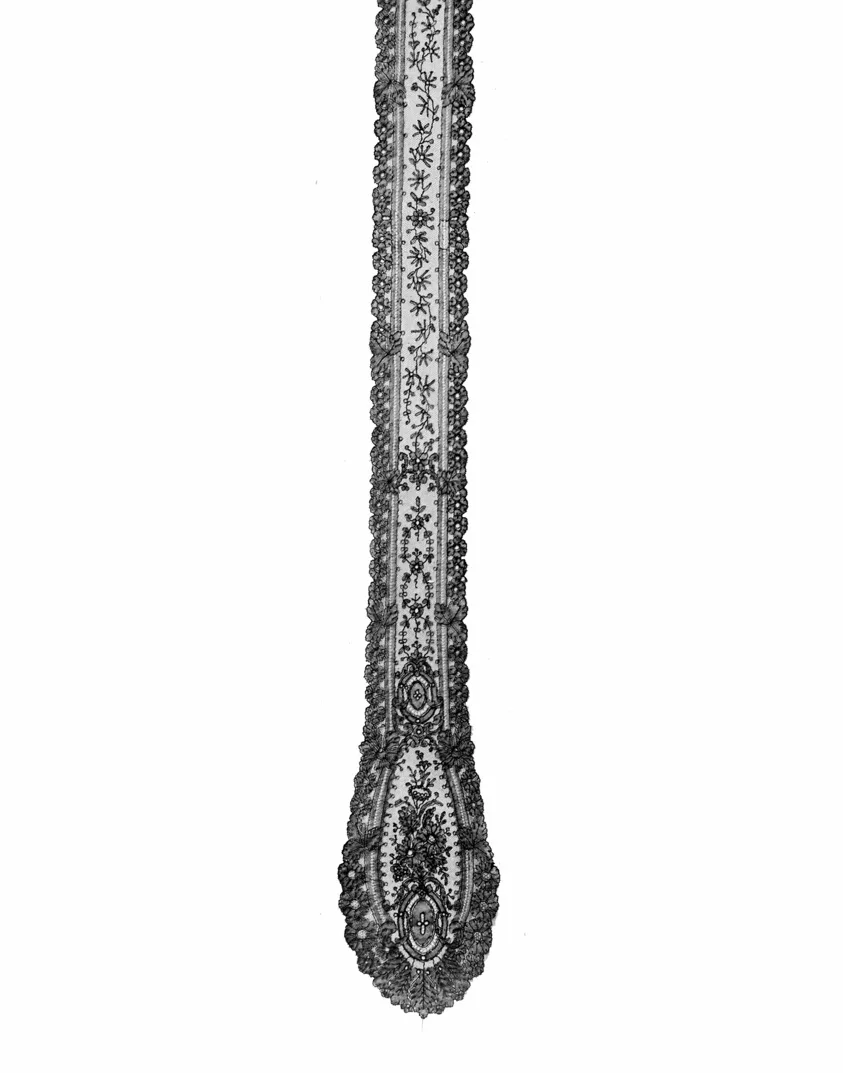 Pair of Lappets (Joined) by France, Bayeux, 1850s/60s