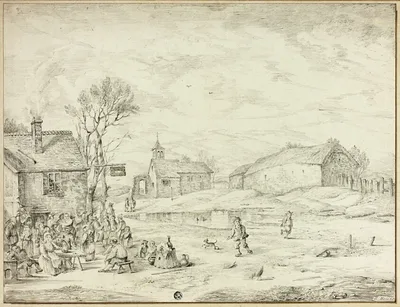 The Passage of a Corps of Troops near a Village by Wilhelm Alexander Wolfgang von Kobell, n.d.