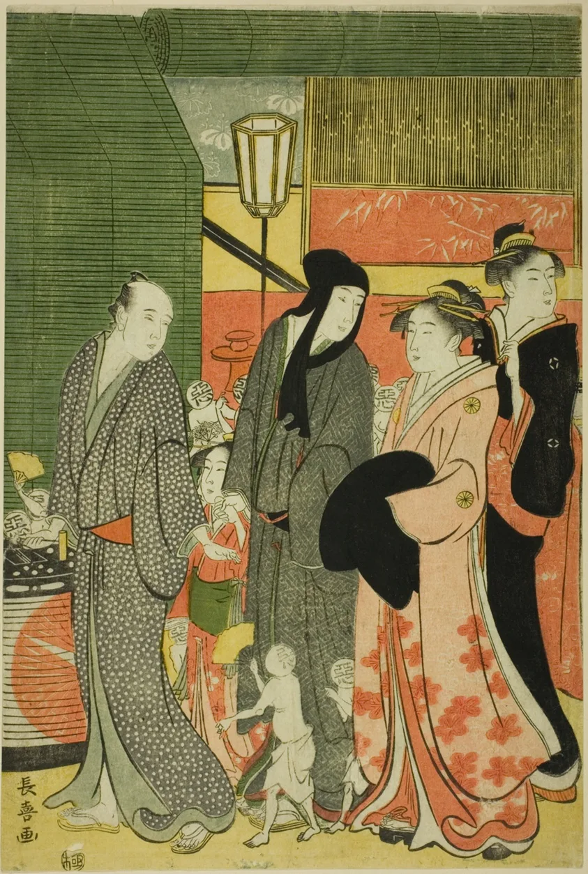 Good and Evil Influences (Zendama akudama) by Eishosai Choki, c. 1795