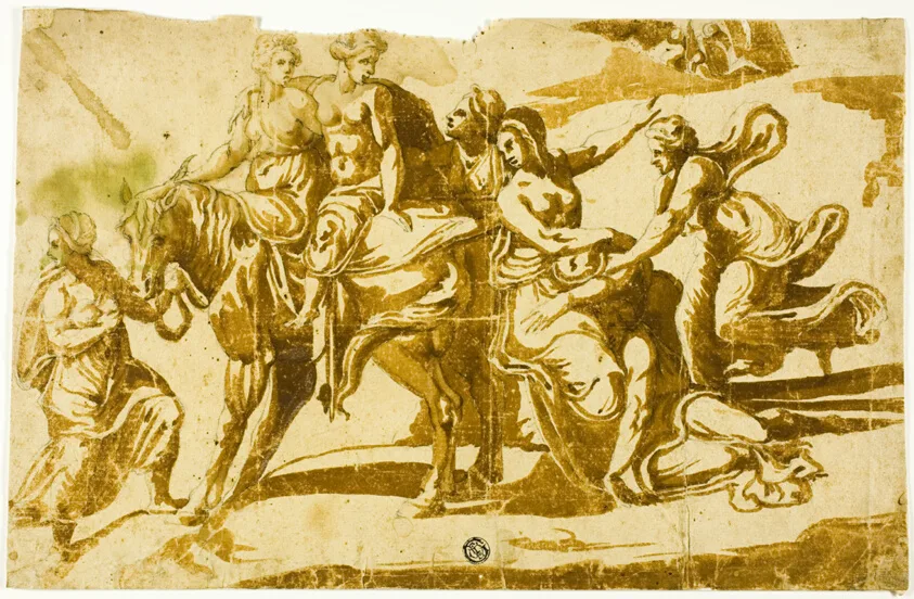 Flight of Celia by Polidoro da Caravaggio, n.d.