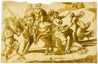 Flight of Celia by Polidoro da Caravaggio, n.d.