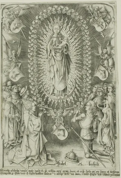 The Madonna of the Rosary by Israhel van Meckenem, the younger, c. 1480
