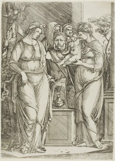 Sacrifice to Priapus, the Large Plate by Jacopo de' Barbari, 1499/1501