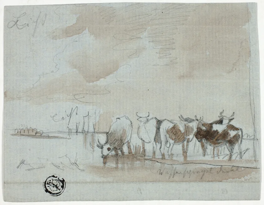 Cattle in Water by Aelbert Cuyp, 18th century