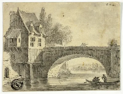 Bridge with House by Unknown artist, n.d.