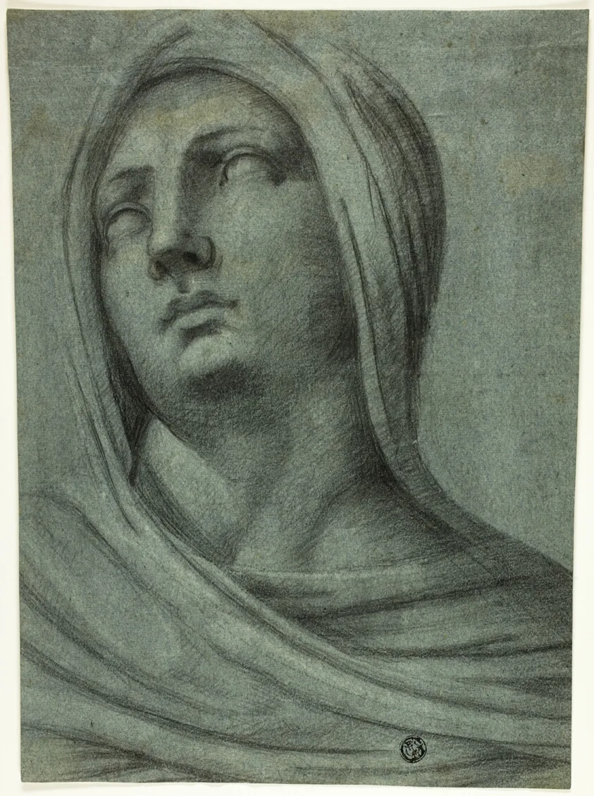 Head and Shoulders of Veiled Woman by Sebastiano del Piombo, c. 1700