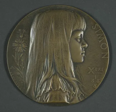Portrait Bust of a Young Girl by Jules Clément Chaplain, c. 1880/92