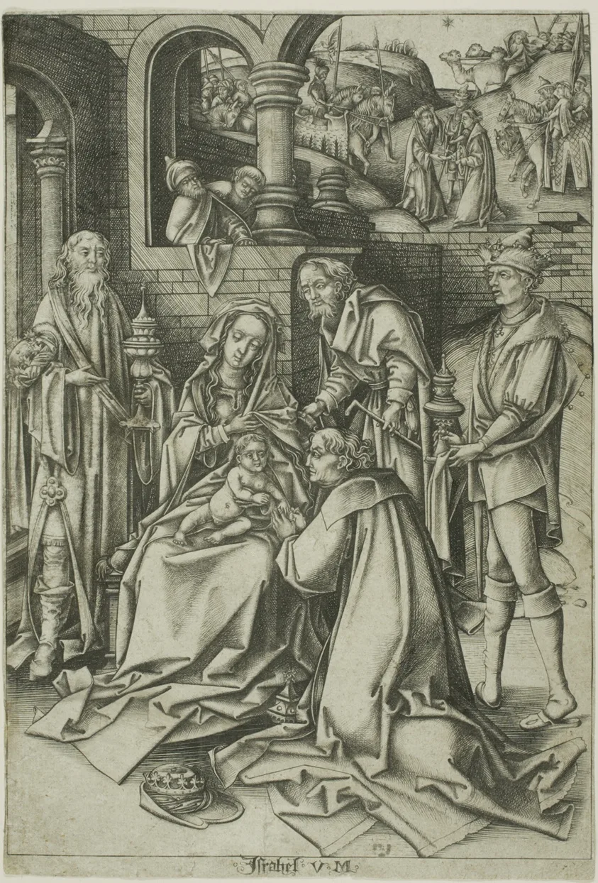 The Adoration of the Magi by Israhel van Meckenem, the younger, 1490/1500