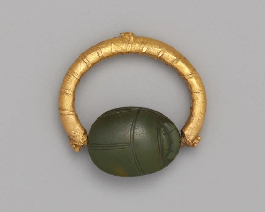 Ring with a Scarab Bezel by Ancient Egyptian, Second Intermediate Period, Dynasty 15 (about 1650–1550 BCE)