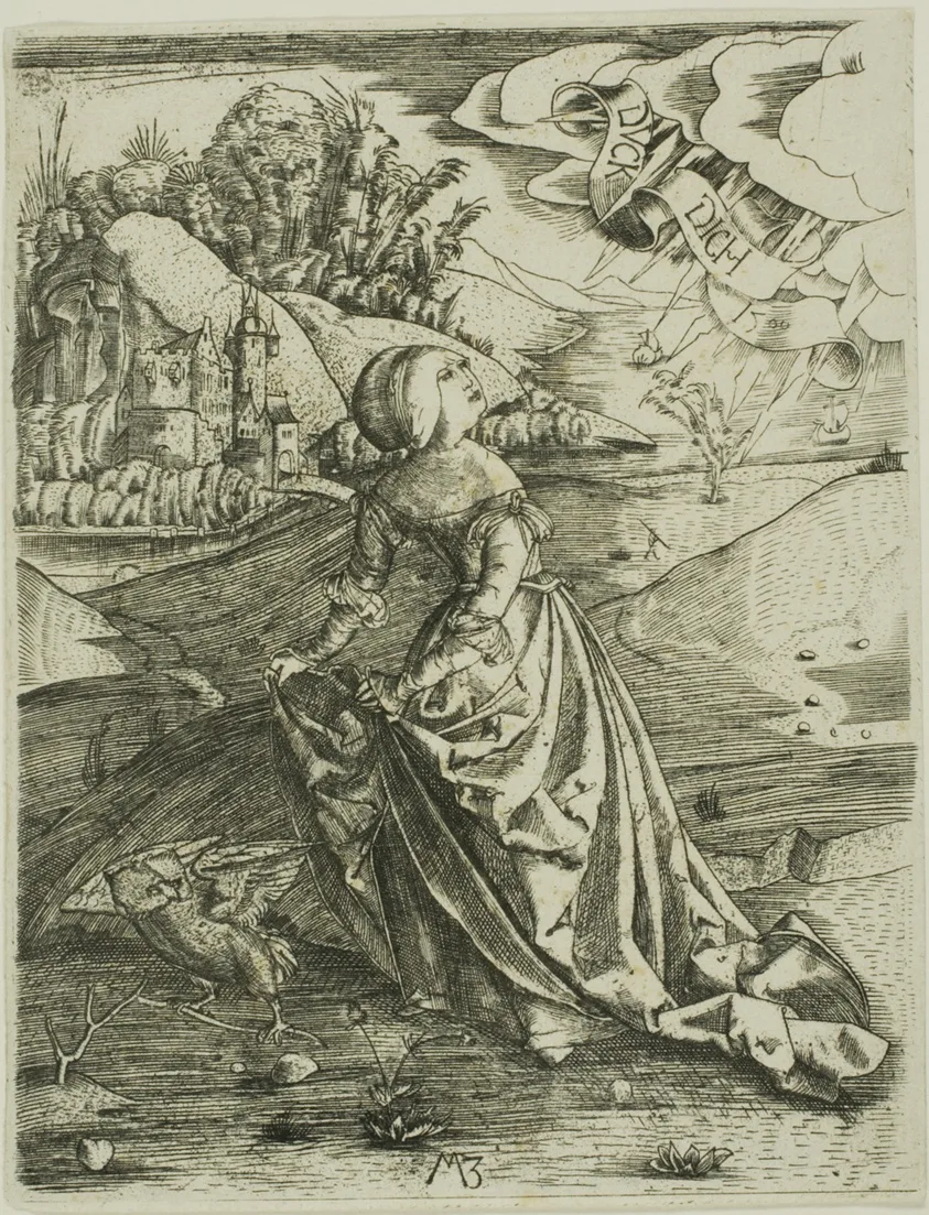 The Woman with an Owl by Master MZ, after 1512