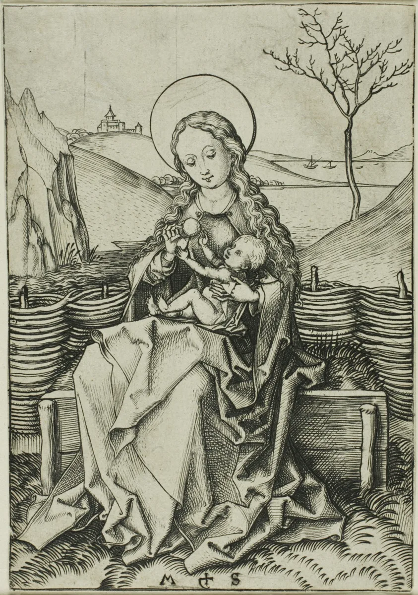 The Madonna and Child on a Grassy Bench by Martin Schongauer, n.d.