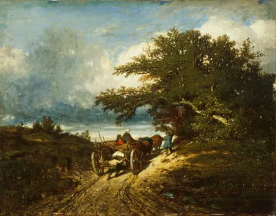 On the Road by Jules Dupré, 1856