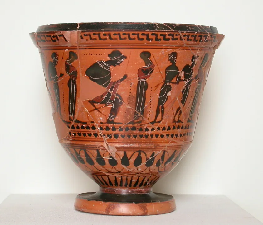 Pyxis (Container for Personal Objects) by Ancient Greek, late 6th century BCE