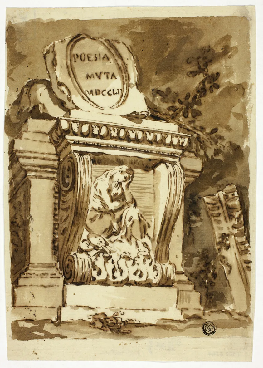 Funerary Monument Inscribed "Poesia Muta" by Unknown, n.d.