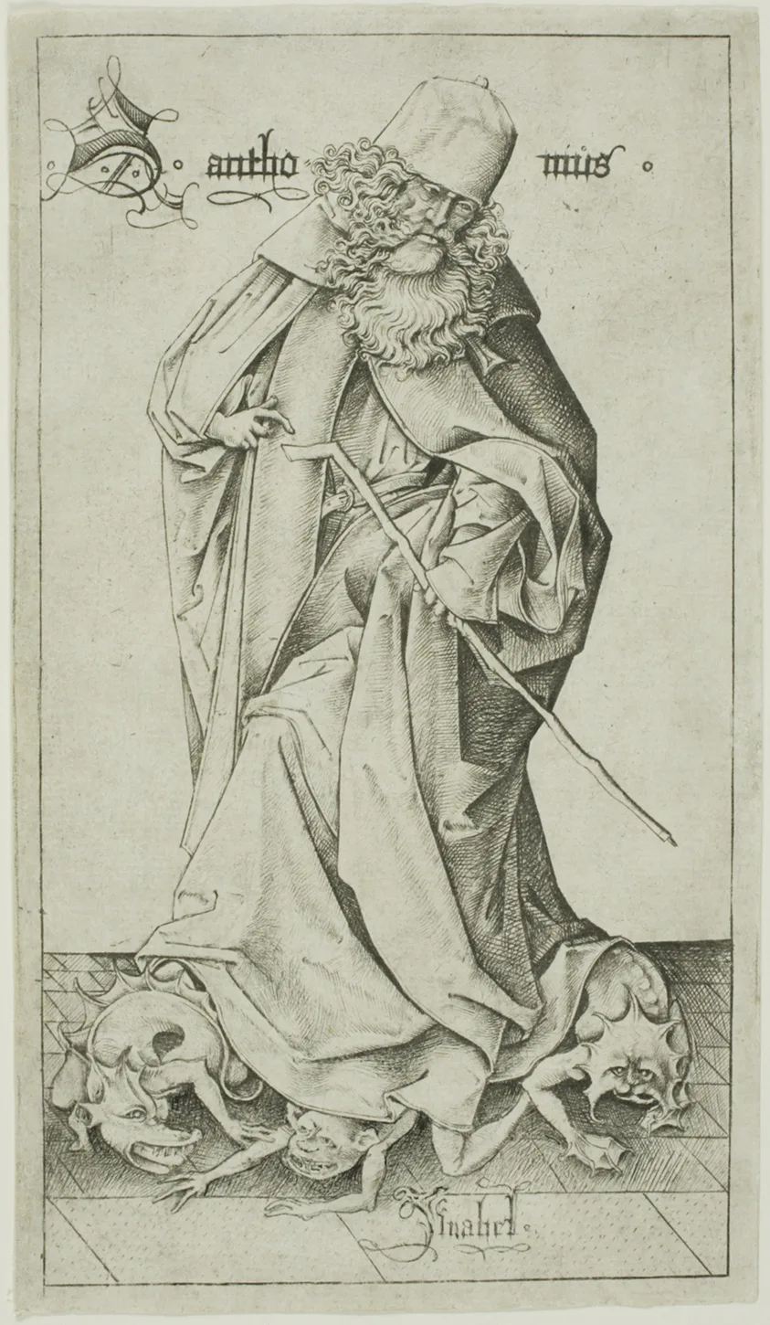 St. Anthony by Israhel van Meckenem, the younger, 1470–75