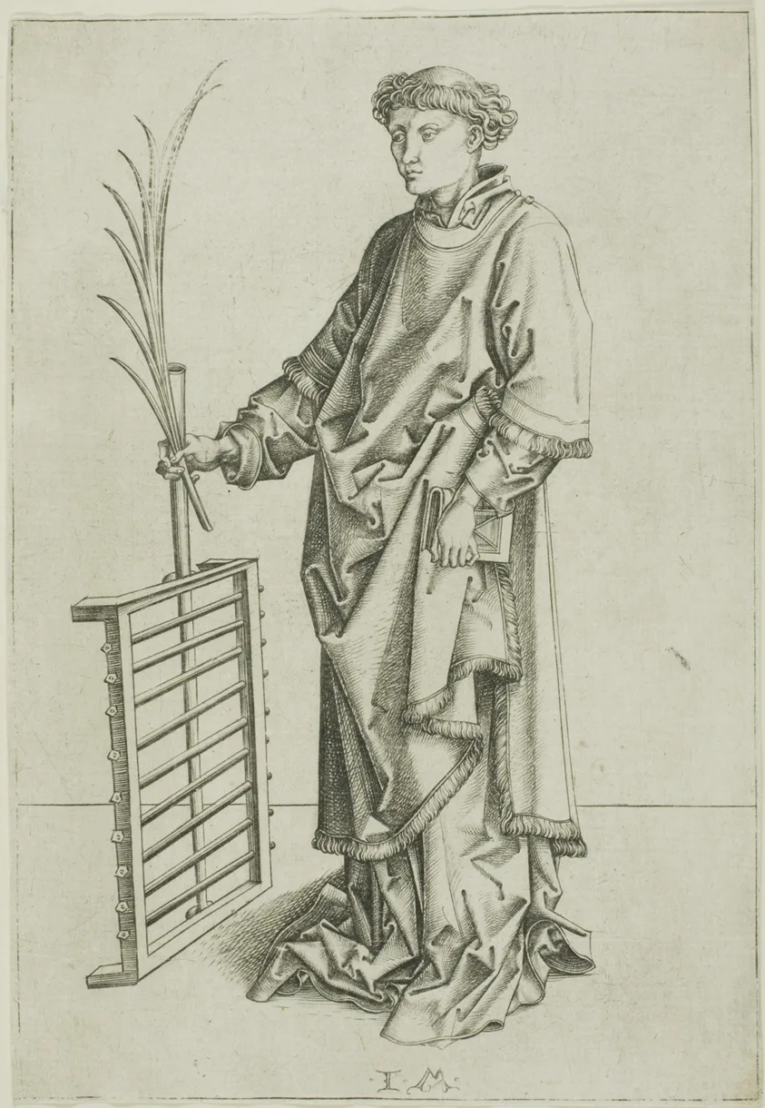 St. Laurence by Israhel van Meckenem, the younger, n.d.