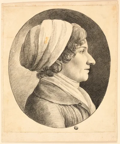 Profile Bust of a Woman Wearing a Cap by Unknown, n.d.