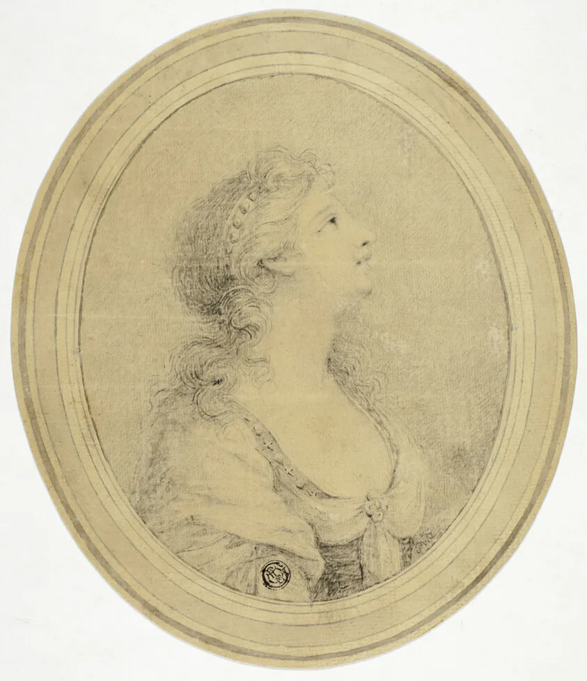 Half-Length Portrait of Woman in Profile, Facing Right by Peltro William Tomkins, n.d.