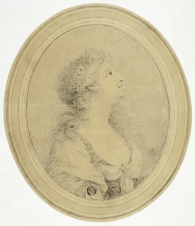 Half-Length Portrait of Woman in Profile, Facing Right by Peltro William Tomkins, n.d.