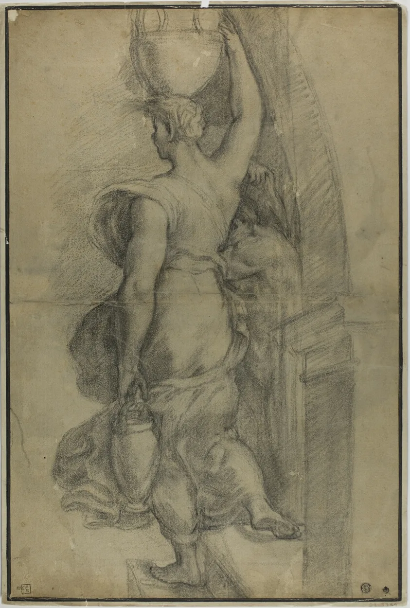 Woman Carrying Water Jar by Raphael, 17th century
