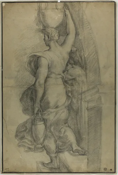 Woman Carrying Water Jar by Raphael, 17th century