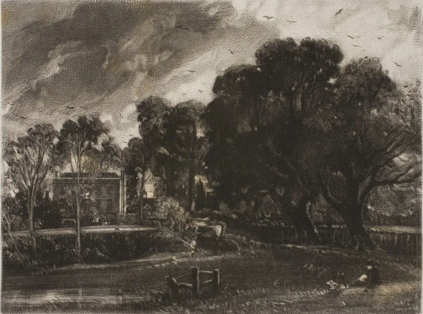 Frontispiece, to Mr. Constable's English Landscape, East Bergholt, Suffolk by David Lucas, 1830
