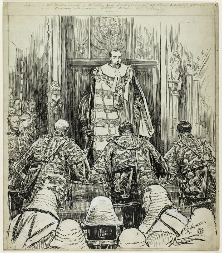 Opening of Parliment under Edward VII by Douglas MacPherson, c. 1904