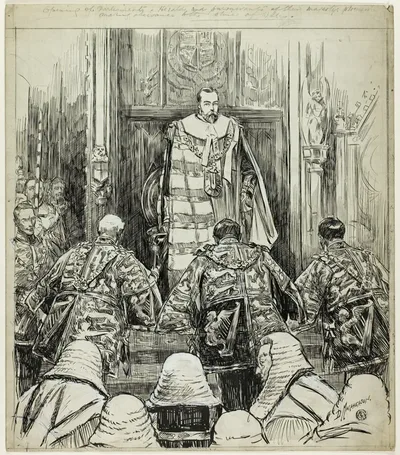 Opening of Parliment under Edward VII by Douglas MacPherson, c. 1904
