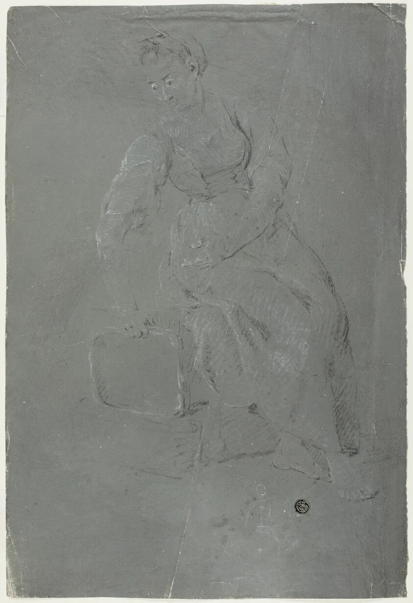 Seated Woman by Pierre-Jacques Volaire, n.d.