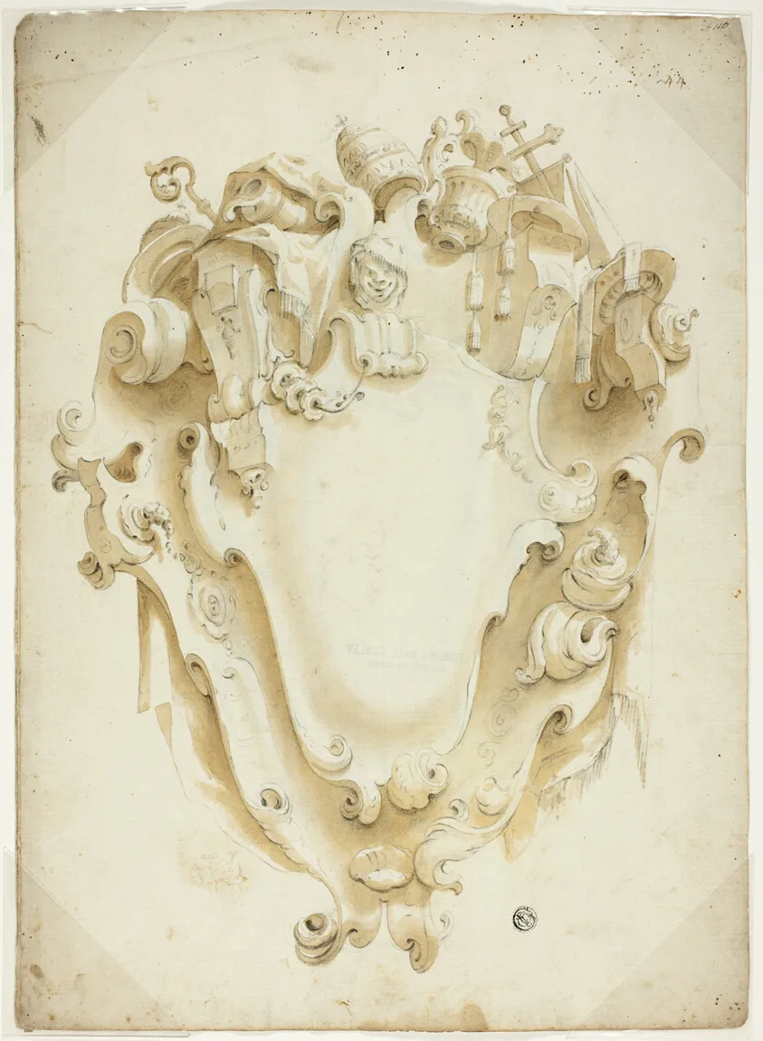 Design for Ecclesiastical Escutcheon by Unknown Genoese, n.d.
