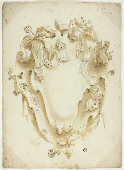 Design for Ecclesiastical Escutcheon by Unknown Genoese, n.d.