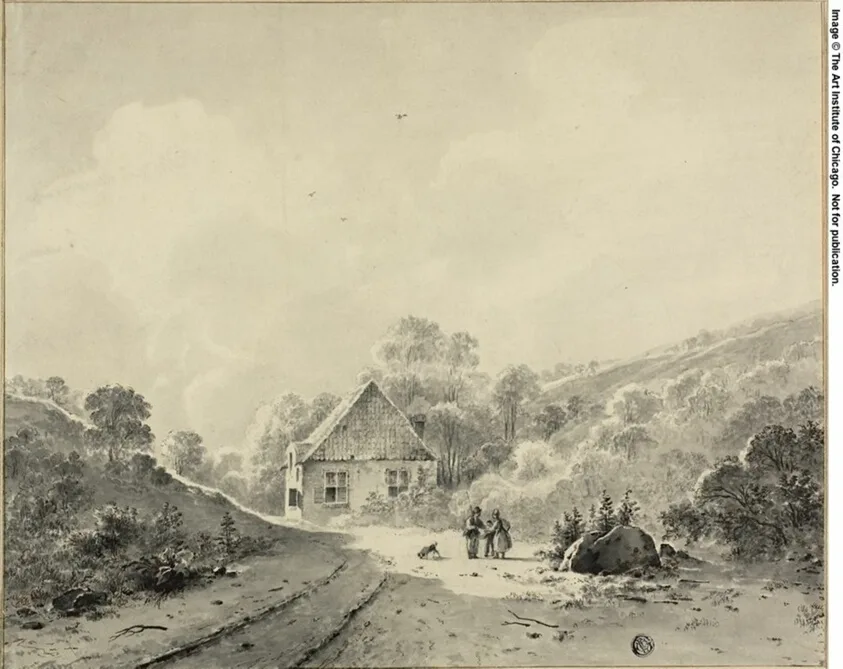Outside of Haarlem by Jan Pieter Waterloo, 1833