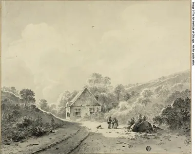 Outside of Haarlem by Jan Pieter Waterloo, 1833