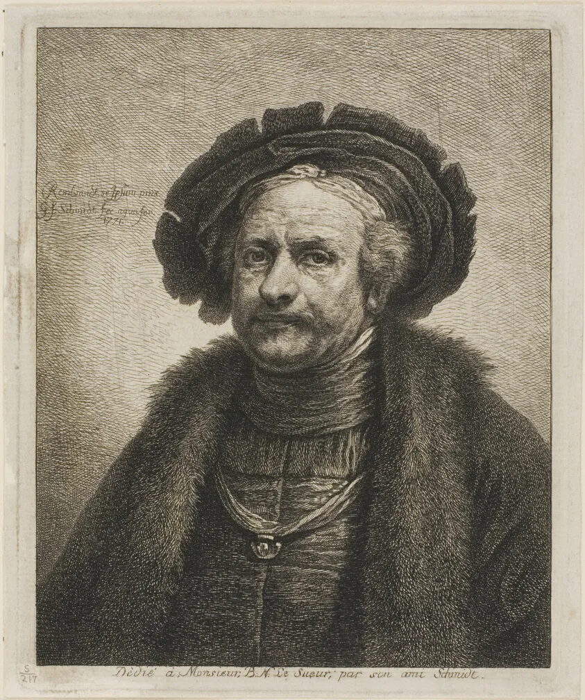 Portrait of Rembrandt by Georg Friedrich Schmidt, 1771