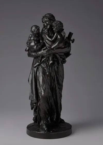 Anacreon with the Infants Bacchus and Cupid by Jean Léon Gérôme, Modeled 1878, cast c. 1893