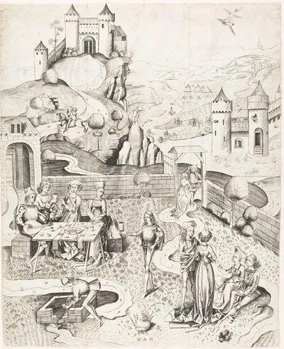 The Garden of Love by Master W A H, 1480/90