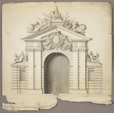 Triumphal Arch with Order of the Golden Fleece at Center by Unknown Artist, n.d.