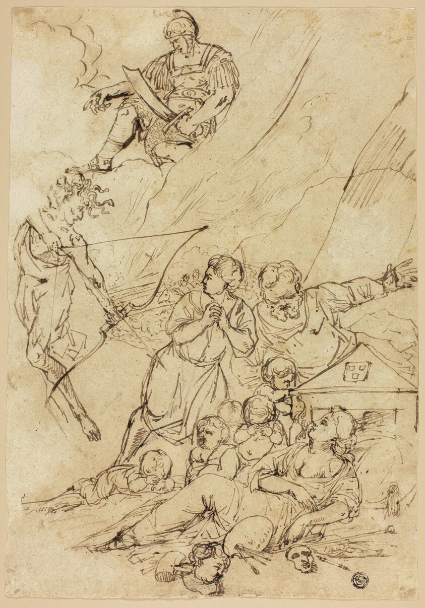 Mars Sending Gorgon to Slay the Arts by Pietro Testa, n.d.